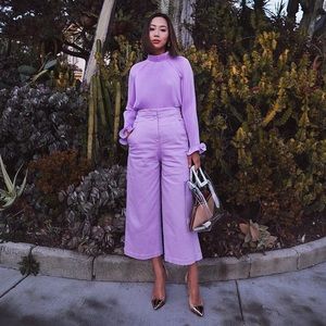 Tibi dyed Demi - flared jeans lavender